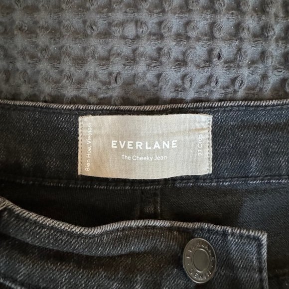 Gently Used Everlane 90s Cheeky Jean in Washed Black Women's size 27 Crop - Picture 7 of 12